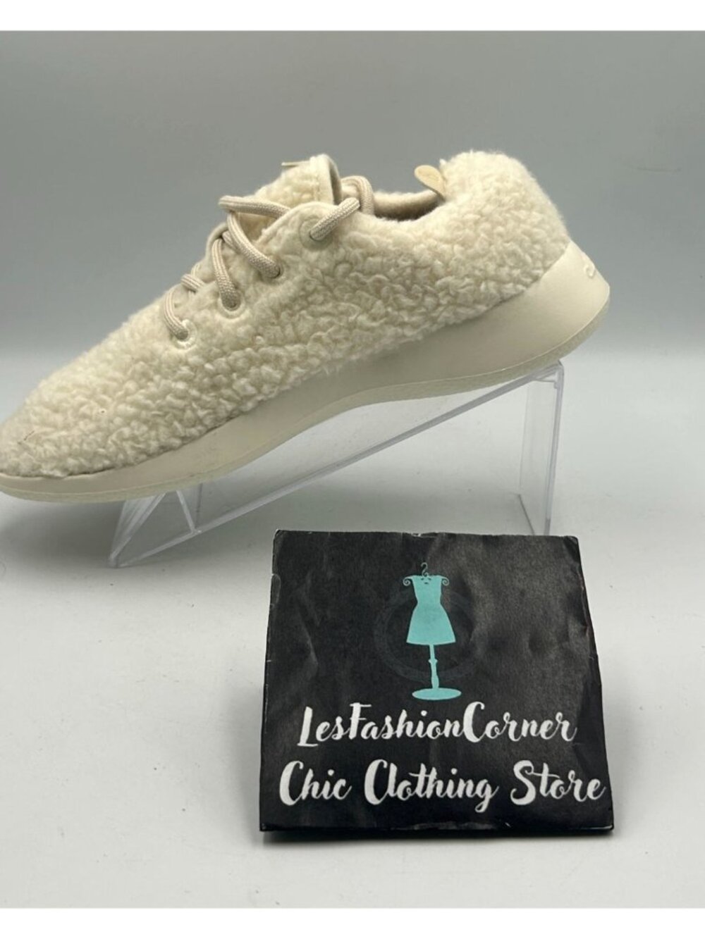 NWOB Allbirds Women's Cream Wool Runner Fluffs Casual Lace-Up Sneakers Sz 8 3279 - Picture 16 of 16